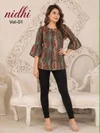 Nidhi Vol 1 By Hiaara Rayon Printed Ladies Tops 